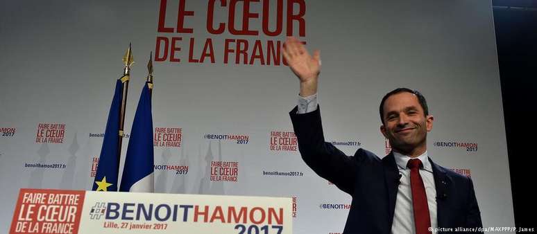 Benoît Hamon ficou em sexto lugar na última eleição presidencial francesa