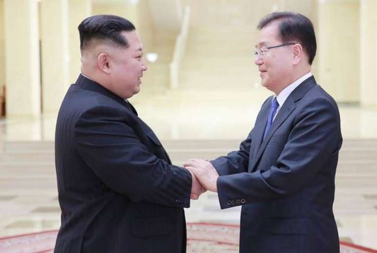 Kim recebe delegação da Coreia do Sul de 'coração aberto'