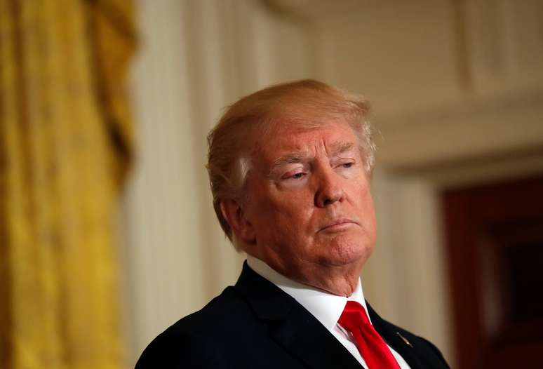 Presidente dos Estados Unidos, Donald Trump, durante coletiva de imprensa na Casa Branca, em Washington 06/03/2018 REUTERS/Leah Millis