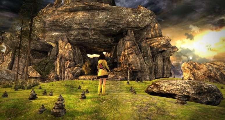 Os belos gr&aacute;ficos e trilha de Distortions contrastam com os problemas de jogabilidade (Imagem: Among Giants)