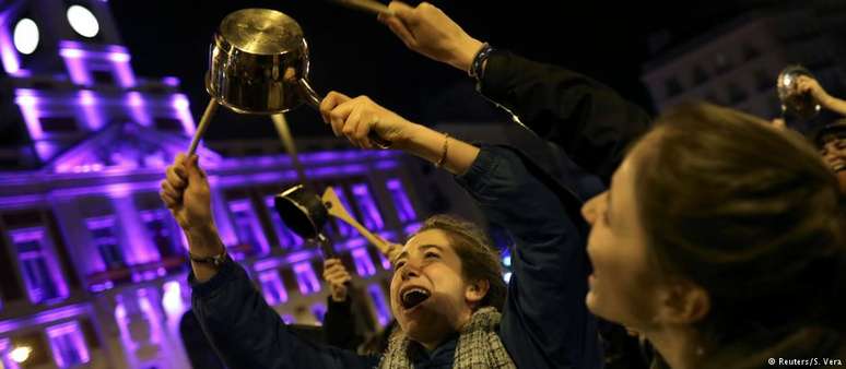 Mulheres protestam em Madri