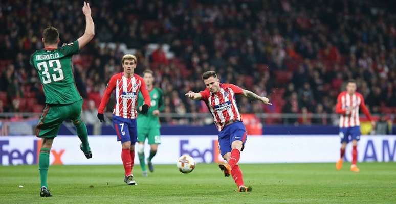 O Atlético de Madrid golea o Lokomotiv por 3 a 0, com direito a golaço deNiguez (Foto: Reprodução / Twitter)