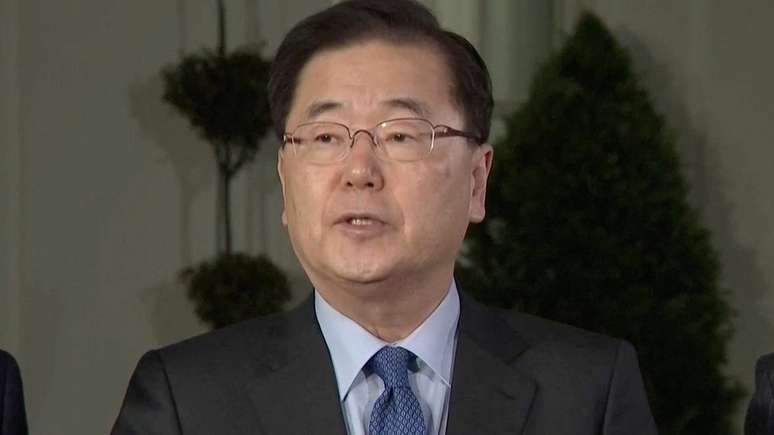 Representante da Coreia do Sul, Chung Eui-yong anunciou nos EUA planos de encontro entre Trump e Kim Jong-un