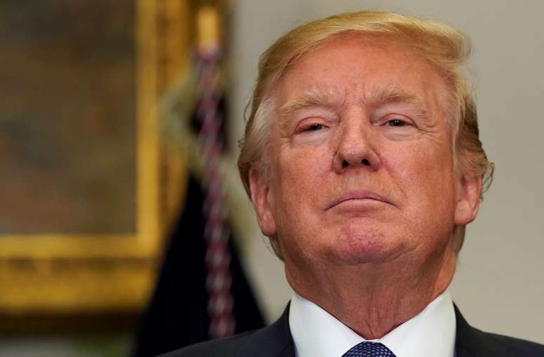 Presidente dos Estados Unidos, Donald Trump, na Casa Branca, em Washington 27/02/201 REUTERS/Kevin Lamarque
