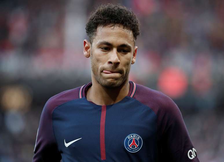 Neymar, do Paris Saint-Germain, no est&aacute;dio de Parc des Princes, em Paris 17/02/2018  REUTERS/Benoit Tessier 
