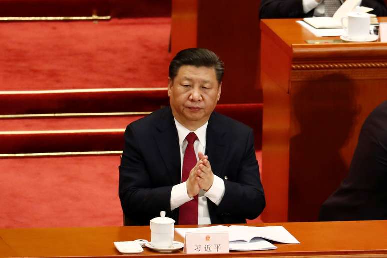 Presidente da China, Xi Jinping, durante congresso em Pequim