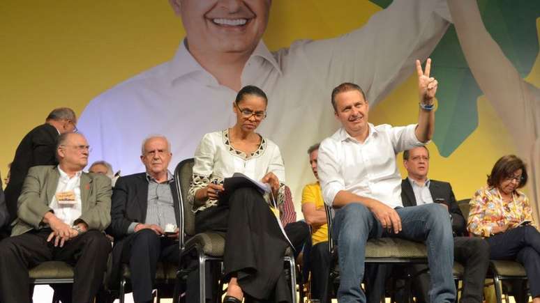 Em 2014, Marina concorreu pelo PSB de Eduardo Campos (dir.). Tinha o apoio do PPS e de cinco partidos pequenos | Foto: Wilson Dias/Ag. Brasil