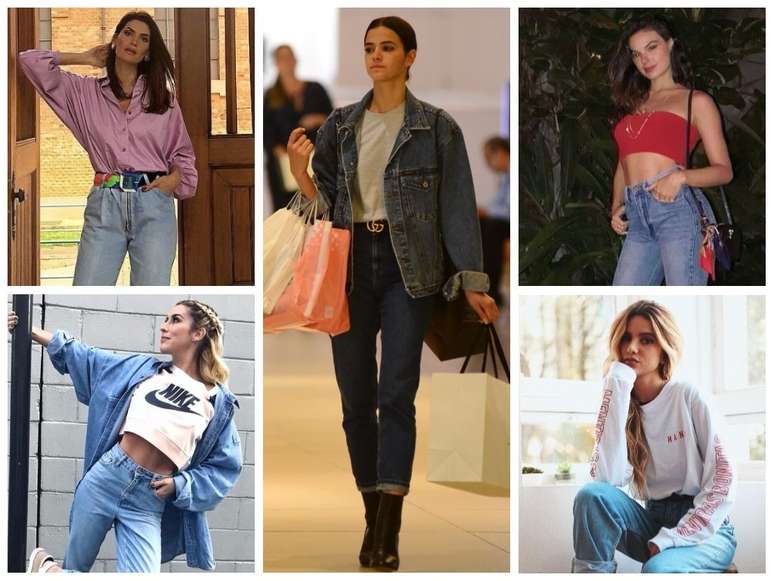 Famosas vestem mom jeans (Fotos: AgNews - Instagram/Reprodução)