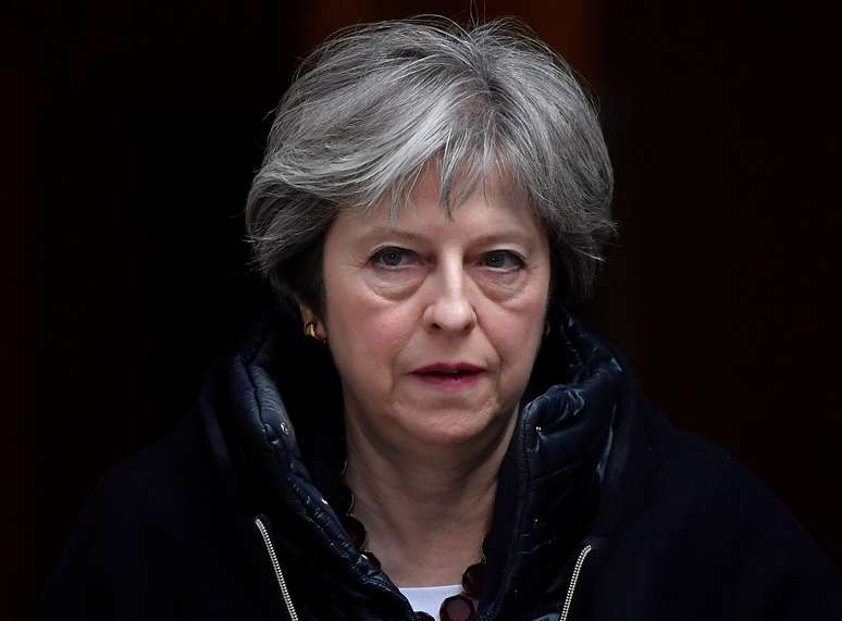 Primeira-ministra britânica, Theresa May, em Londres 14/03/2018 REUTERS/Toby Melville 