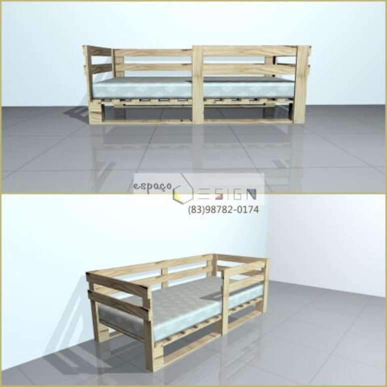 31. Cama de bebê de pallet. Projeto de Rani Victor