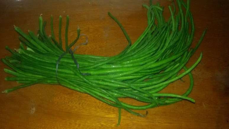 O feij&atilde;o de metro foi usado como recheio de makizushi (sushi enrolado) | Foto: Arquivo Pessoal