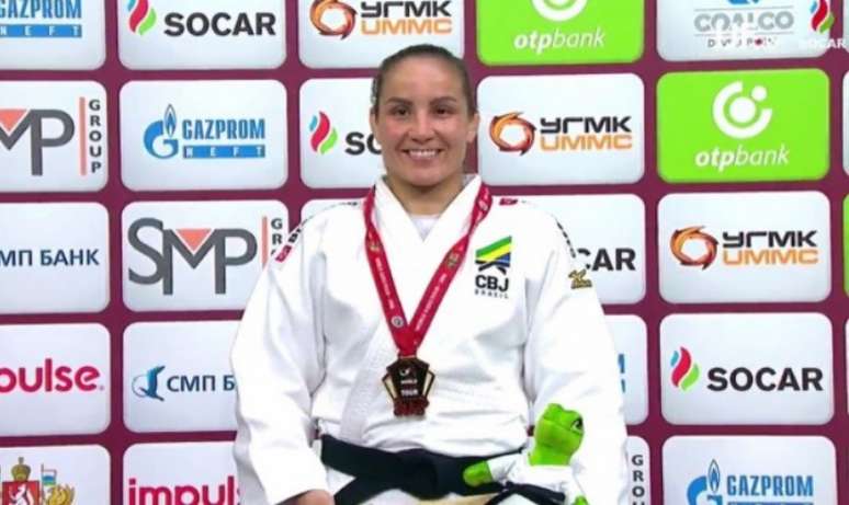 Maria Portela é ouro para o Brasil no Grand Slam da Rússia (Foto: Reprodução)