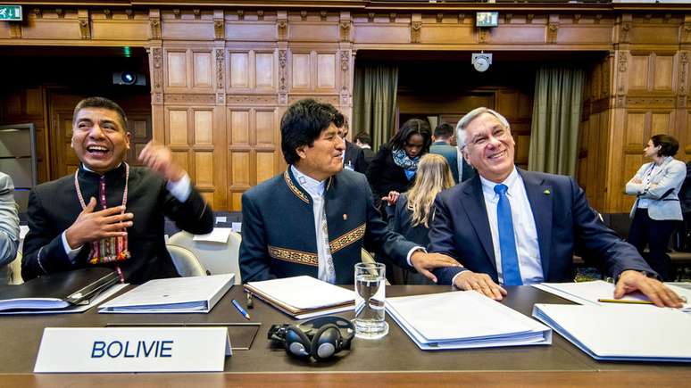 Presidente da Bolívia, Evo Morales acompanhou a argumentação final de seu país no Tribunal de Haia