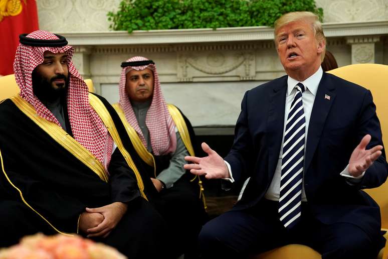 Trump se reúne com príncipe saudita Mohammed bin Salman 
 20/3/2018     REUTERS/Jonathan Ernst