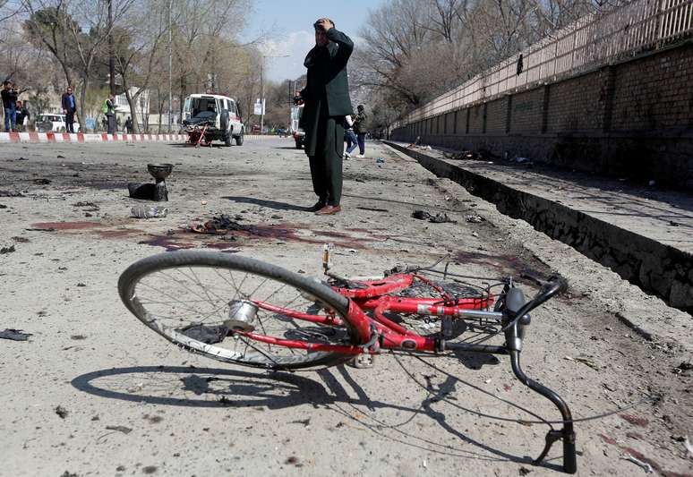 Local de explosão em Cabul nesta quarta-feira 21/03/2018 REUTERS/Omar Sobhani