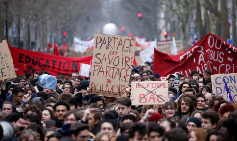 Manifestação em Paris
 22/3/2018  REUTERS/Stephane Mahe 