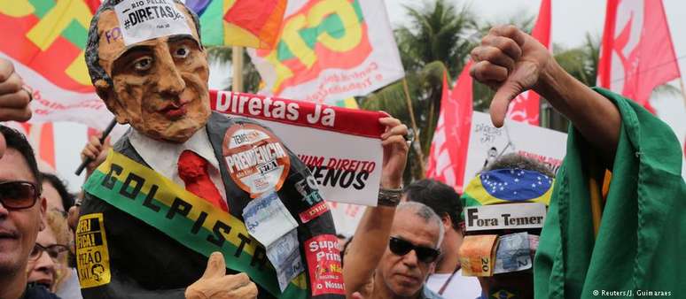 Protesto contra o presidente Michel Temer em Brasília