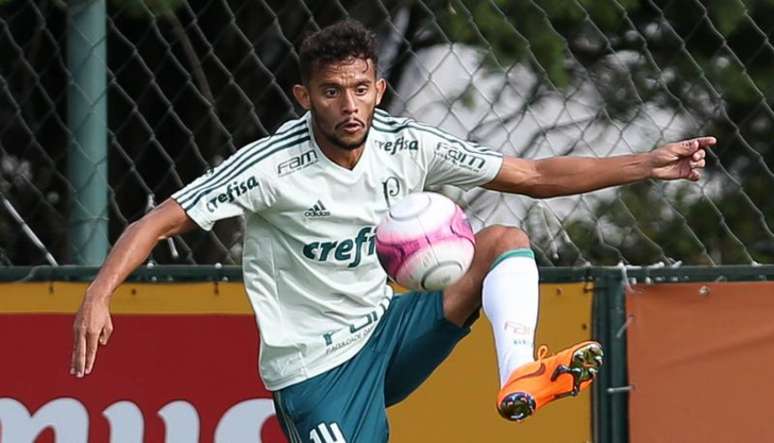 Gustavo Scarpa, neste momento, não pode defender o Palmeiras (Foto: Cesar Greco/Ag. Palmeiras)