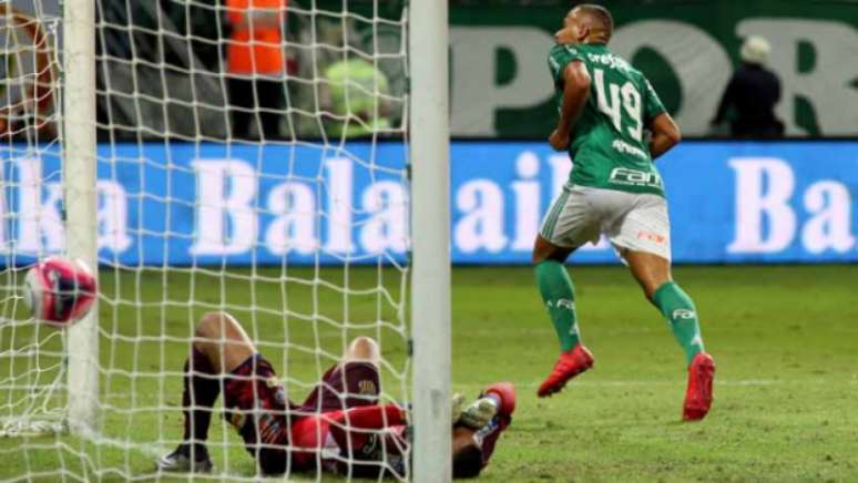 Papagaio comemora seu gol pelo Palmeiras (Foto: Luis Moura / WPP)