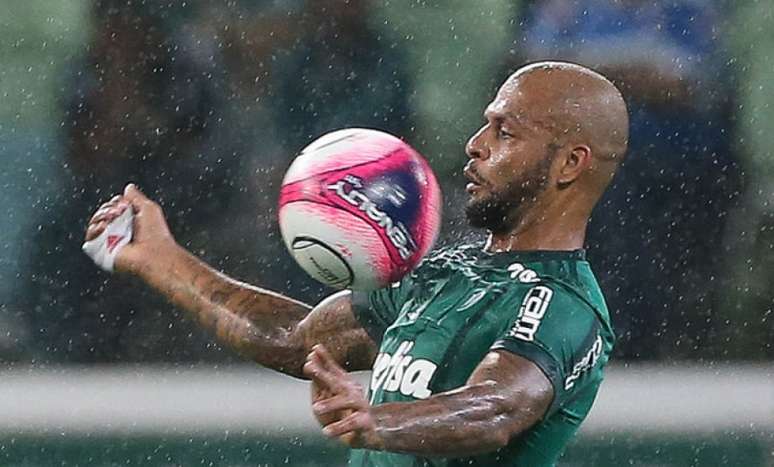 Felipe Melo durante a vitória sobre o Novorizontino (Foto: Cesar Greco/Ag. Palmeiras)