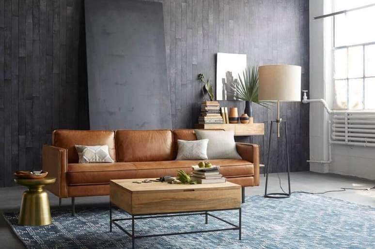 15. O sofá marrom pode trazer mais conforto em ambientes mais modernos.