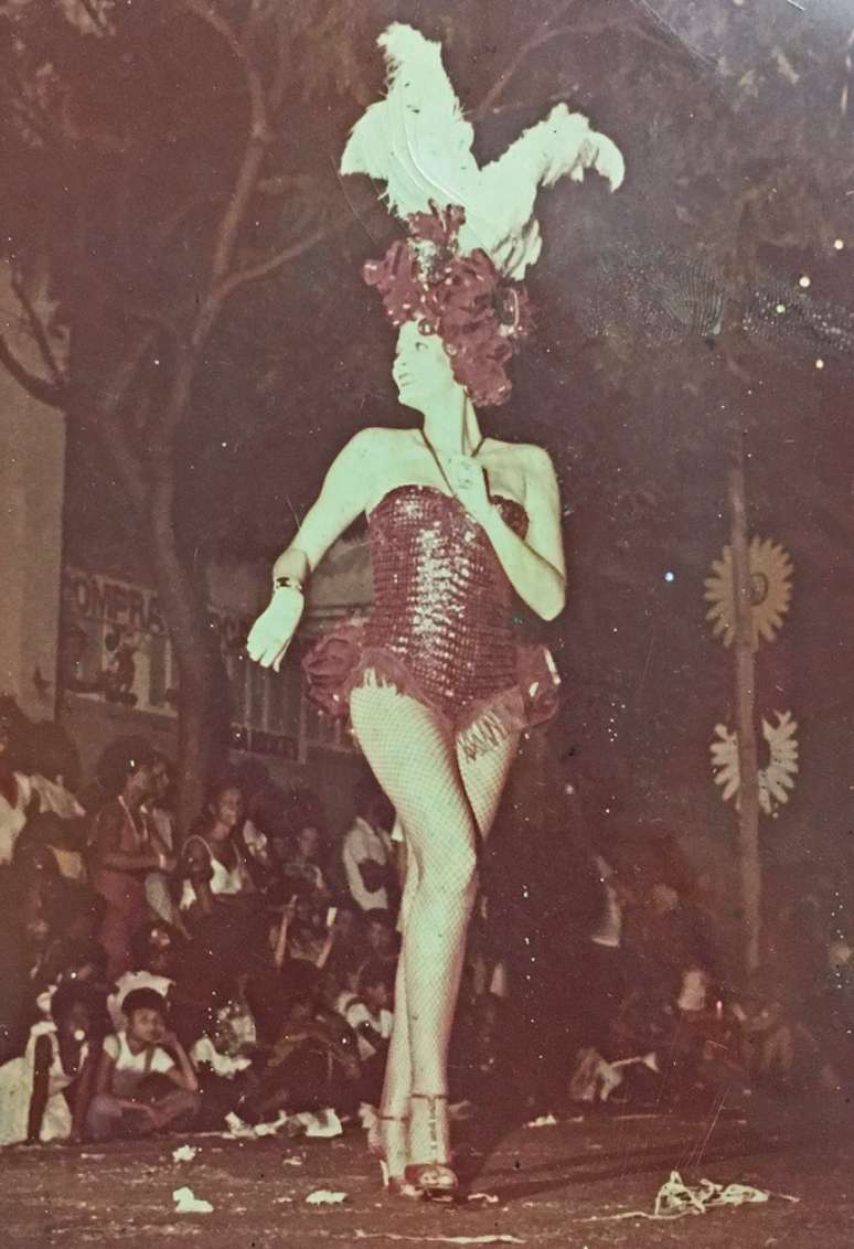 Waldirene no Carnaval, na década de 1970