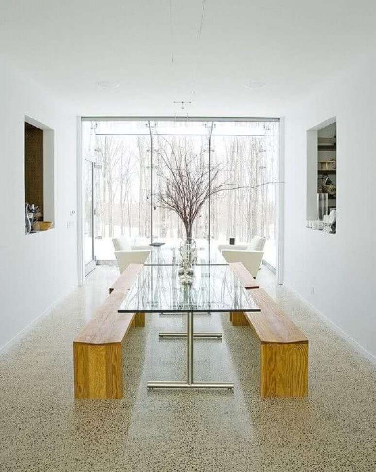 5. Modelos de mesa de vidro s&atilde;o &oacute;timos para espa&ccedil;os pequenos, mas tamb&eacute;m para os amplos.