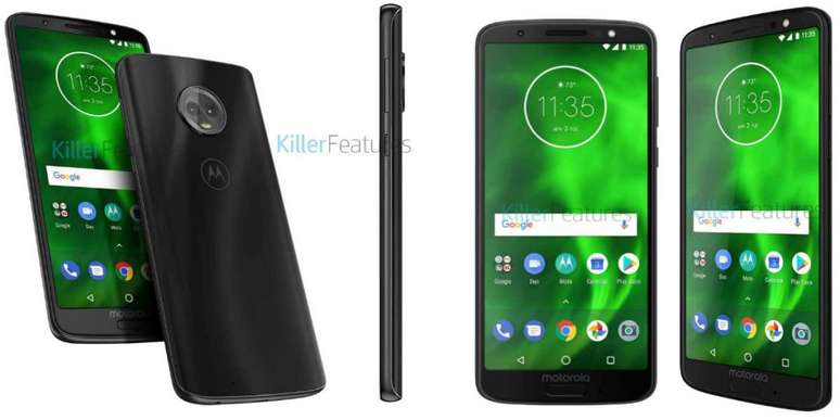 Moto G6 padr&atilde;o, com c&acirc;mera dupla na traseira (Reprodu&ccedil;&atilde;o: Killer Features)