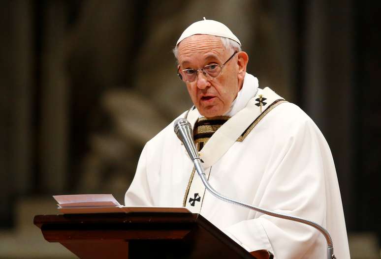 Papa Francisco durante missa da Quinta-Feira Santa
 29/3/2018     REUTERS/Stefano Rellandini 