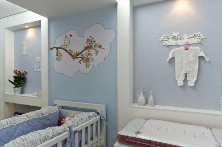 8. O azul é uma das cores para quarto de bebê masculino preferida. Projeto de Belissa Correa