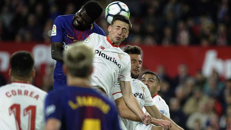 Sevilla e Barcelona empatam em 2 a 2 pelo Campeonato Espanhol (Foto: AFP)