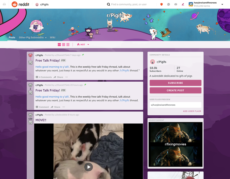 A vers&atilde;o Card traz mais &ecirc;nfase &agrave;s imagens e GIFs auto-expans&iacute;veis. (Imagem: Reddit)