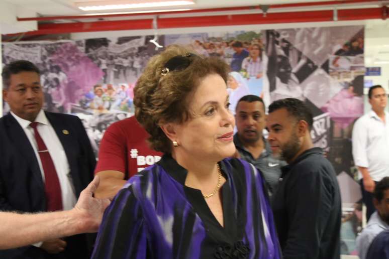 A ex-presidente Dilma acompanha o julgamento no STF no Sindicato dos Metalúrgicos do ABC