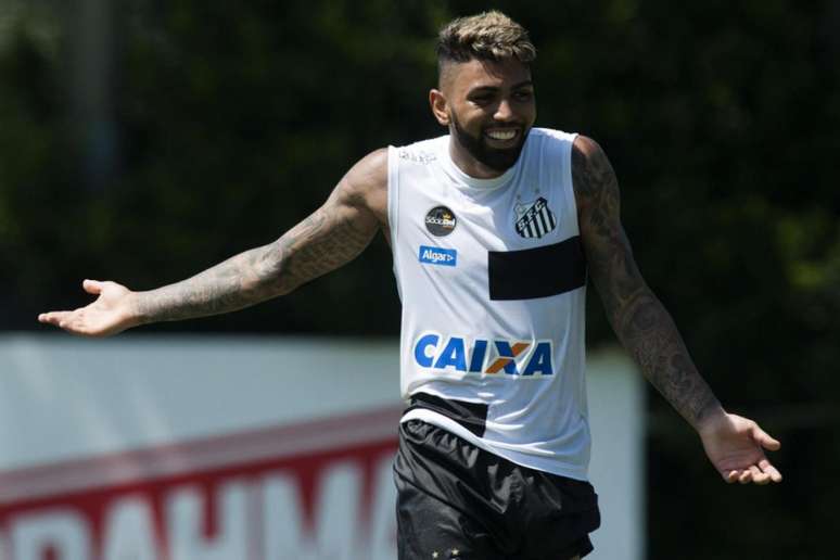 Gabigol marca dois em jogo-treino contra o Sub-20 do Santos (Foto: Ivan Storti/Santos)