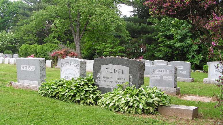 Sepultura de Adele e Kurt Göbel em Princeton, nos Estados Unidos