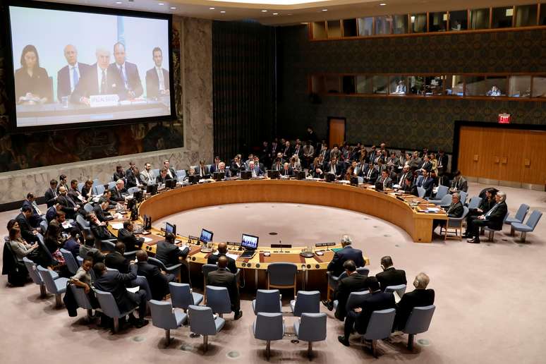 Conselho de Segurança da ONU se reune para duiscutir a situação na Síria na sede da ONU em Nova York, EUA
09/04/2018
REUTERS/Brendan McDermid 