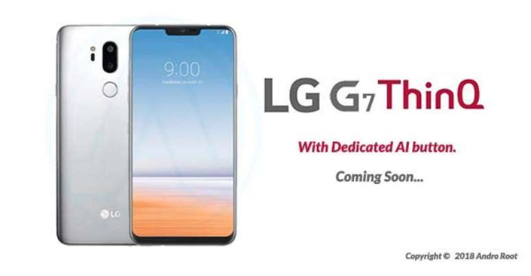 Suposta renderização do LG G7 ThinQ (Imagem: Androroot)