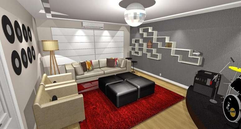 20. No mercado &eacute; poss&iacute;vel encontrar modelos diferentes de nicho de parede para sala