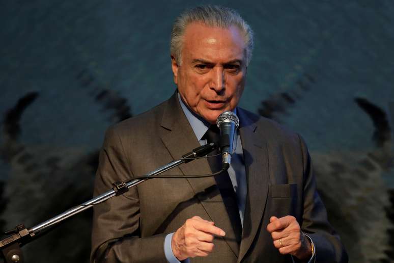 Presidente Michel Temer durante cerimônia em Brasília 05/04/2018 REUTERS/Ueslei Marcelino