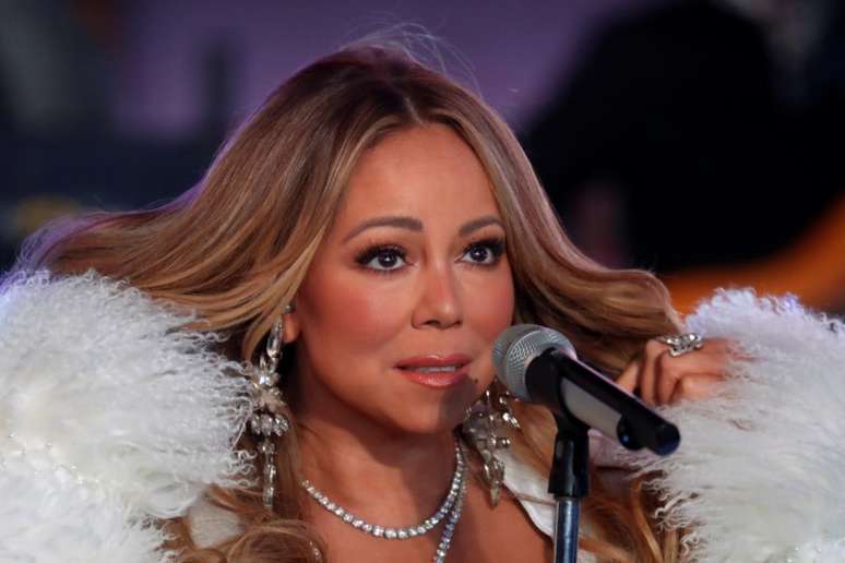 Mariah Carey durante show de Ano Novo em Nova York