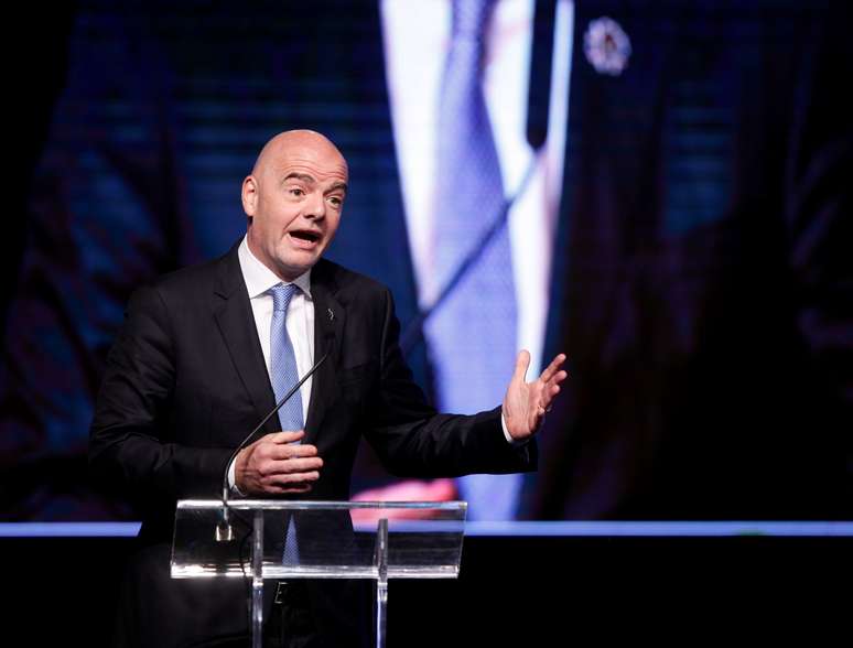 Infantino faz discurso em Buenos Aires
 12/4/2018   REUTERS/Martin Acosta