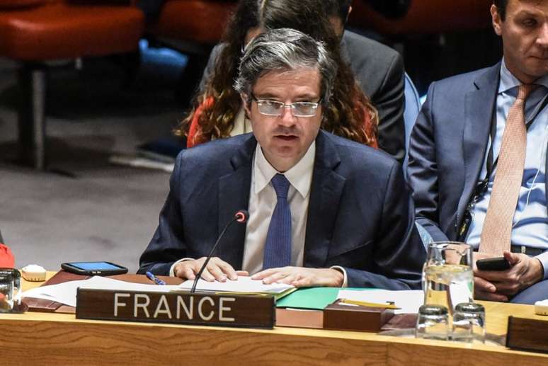 Embaixador da França na ONU, François Delattre, durante sessão do Conselho de Segurança
15/12/2017 REUTERS/Stephanie Keith