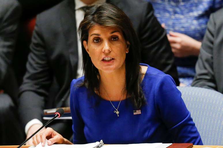 A embaixadora dos Estados Unidos na ONU, Nikki Haley