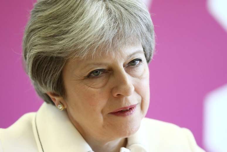  Theresa May, durante reunião da Commonwealth, em Londres 16/4/2018 REUTERS/Simon Dawson/Pool 