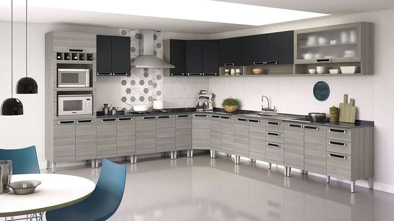 30. M&oacute;veis sob medida para cozinha simples