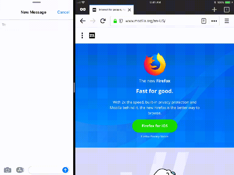 Fun&ccedil;&atilde;o de compartilhamento de links com outros apps (Imagem: Mozilla)