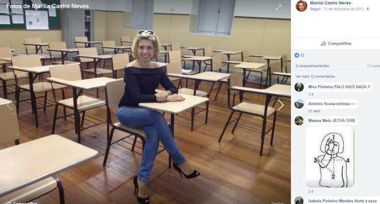 Desembargadora Marília Castro Neves, que questionou a capacidade da professora, responde a cinco processos no CNJ por postagens na internet