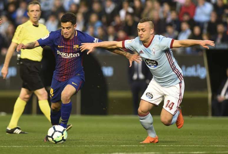 Coutinho foi titular contra o Celta de Vigo, pelo Campeonato Espanhol (Foto: Miguel Riopa / AFP)