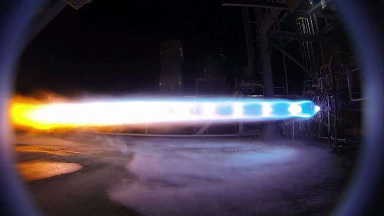 Testes motor BE-4 Blue Origin