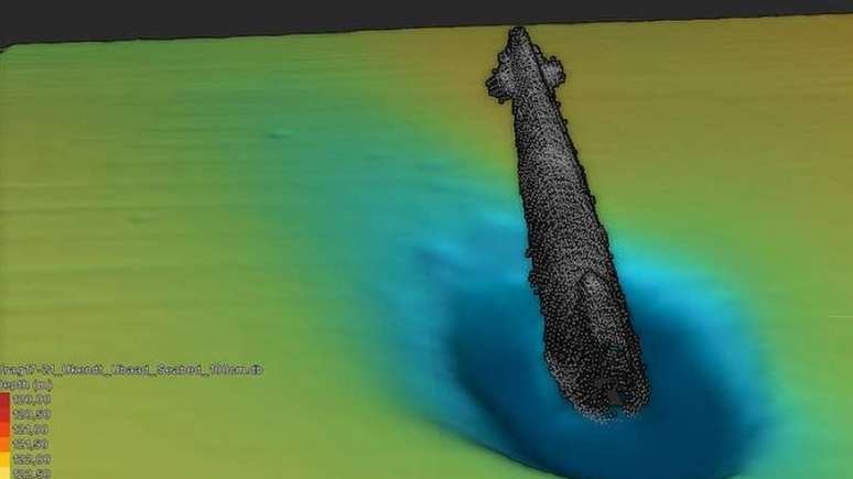 Os restos do submarino foram encontrados no Estreito de Escagerraque, na Dinamarca